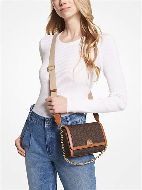 michael michael kors logo freya small crossbody|Freya Small Convertible Pebbled Leather Crossbody Bag.